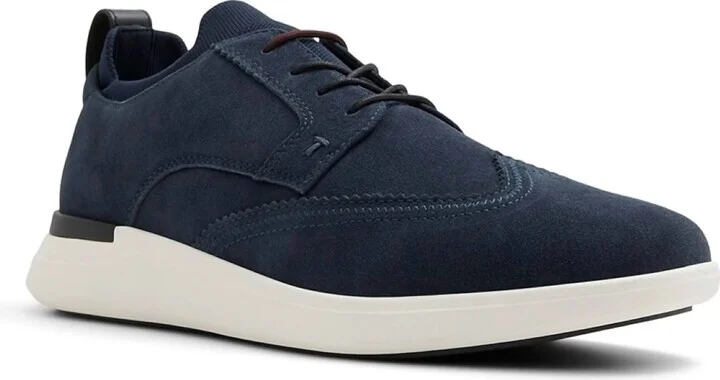 Men's Leather Shoes Lace Up Footwear Halton In Navy Blue