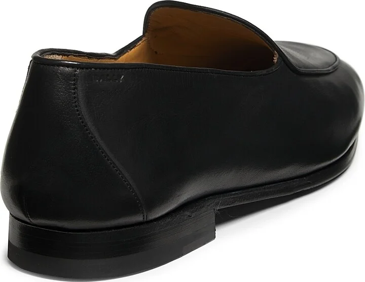 Men's Leather Slip-On Loafers - Black - Size 8 - Image 3