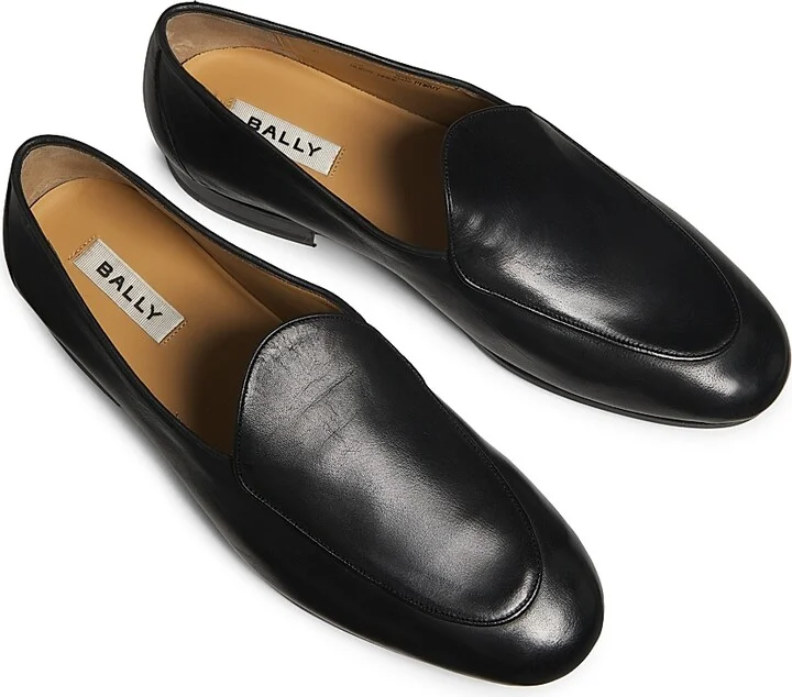 Men's Leather Slip-On Loafers - Black - Size 8 - Image 4