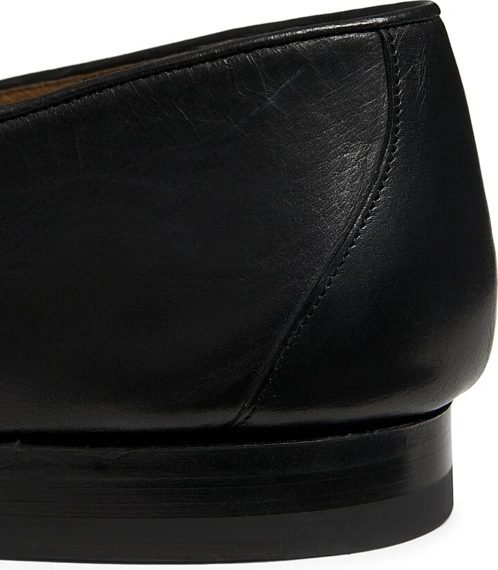 Men's Leather Slip-On Loafers - Black - Size 8 - Image 5