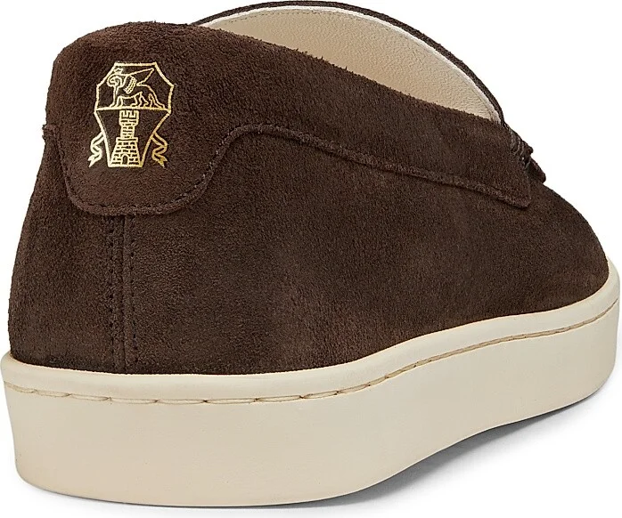 Men's Leather Slip-On Loafers - Dark Brown - Size 9 - Image 3