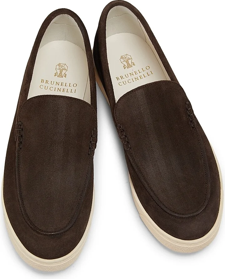 Men's Leather Slip-On Loafers - Dark Brown - Size 9 - Image 4