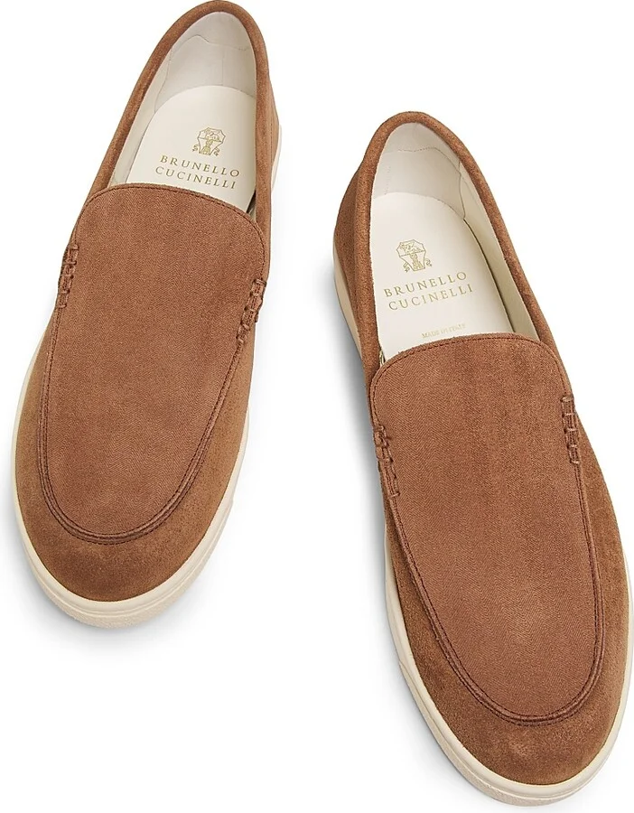 Men's Leather Slip-On Loafers - Dark Brown - Size 9 - Image 9