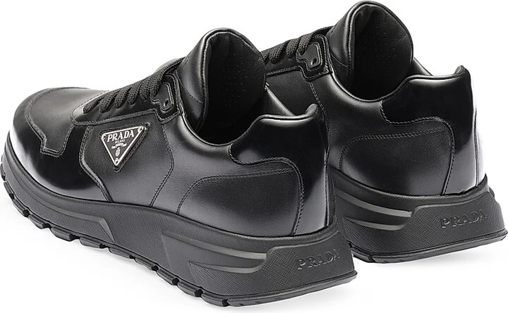 Men's Leather Sneakers - Black - Size 5 - Image 4