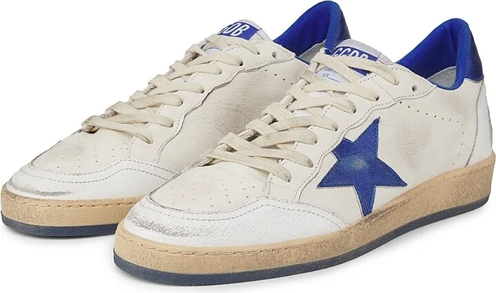 Men's Leather Sneakers - White Bluette - Size 8 - Image 2