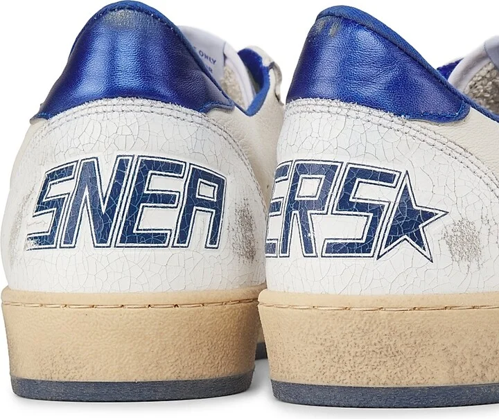 Men's Leather Sneakers - White Bluette - Size 8 - Image 5