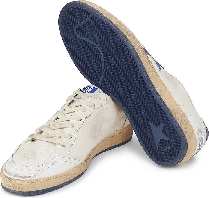 Men's Leather Sneakers - White Bluette - Size 8 - Image 6