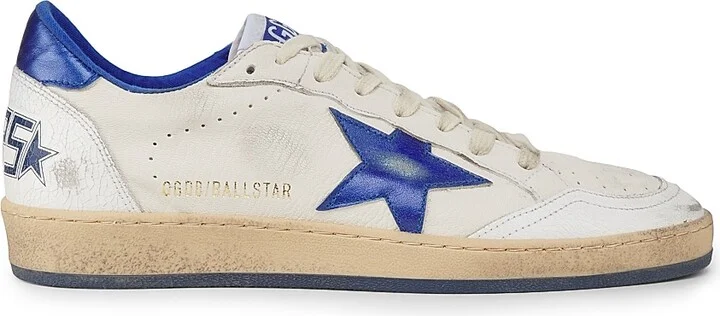 Men's Leather Sneakers - White Bluette - Size 8