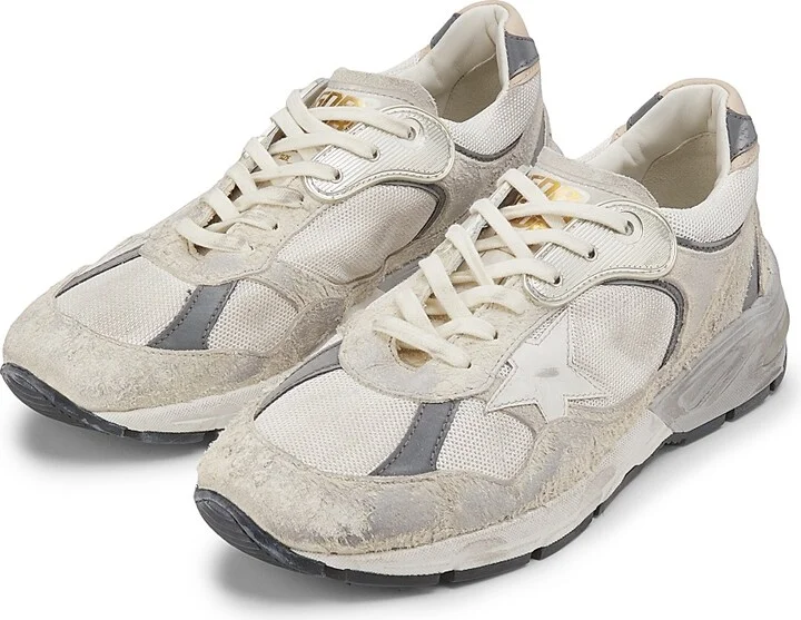 Men's Leather Sneakers - White Silver - Size 7 - Image 2