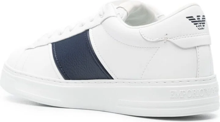 Men's Leather Sneakers With Logo Detail - Image 2