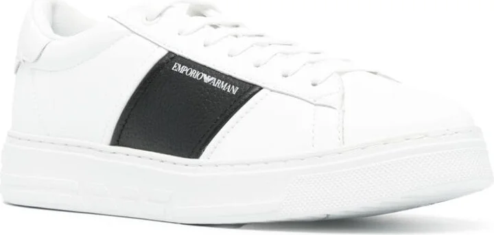 Men's Leather Sneakers With Logo Detail - Image 2