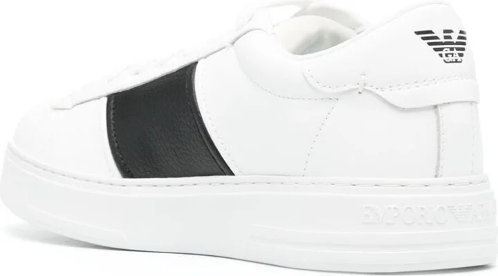 Men's Leather Sneakers With Logo Detail - Image 4