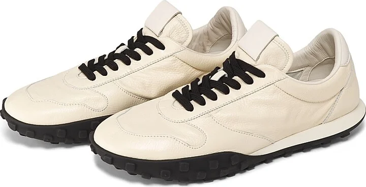 Men's Leather & Suede Low-Top Sneakers - Black - Size 6 - Image 7
