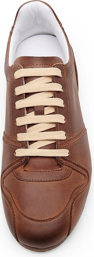 Men's Leather & Suede Sneakers - Nut - Size 7 - Image 4