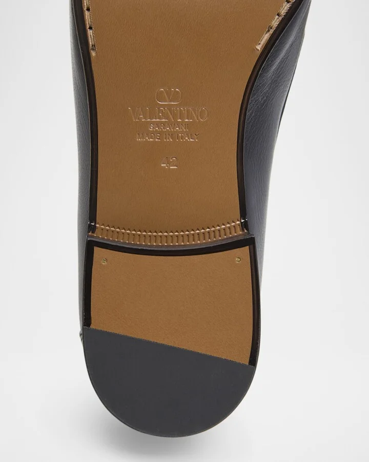Men's Leather VLogo-Bit Loafers - Image 2