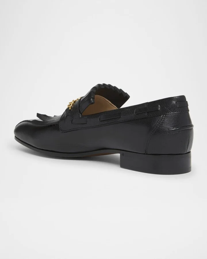 Men's Leather VLogo-Bit Loafers - Image 8