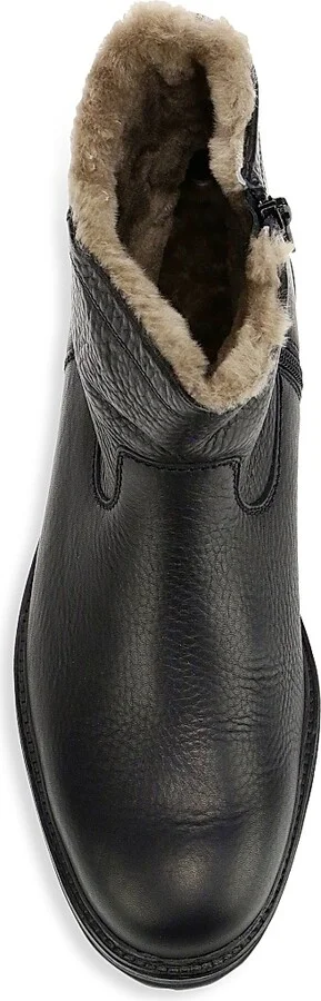 Men's Leonardo Leather & Shearling Boots - Dark Brown - Size 8 - Image 5
