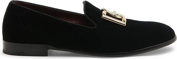 Men's Leonardo Velvet Smoking Shoes - Nero - Size 9