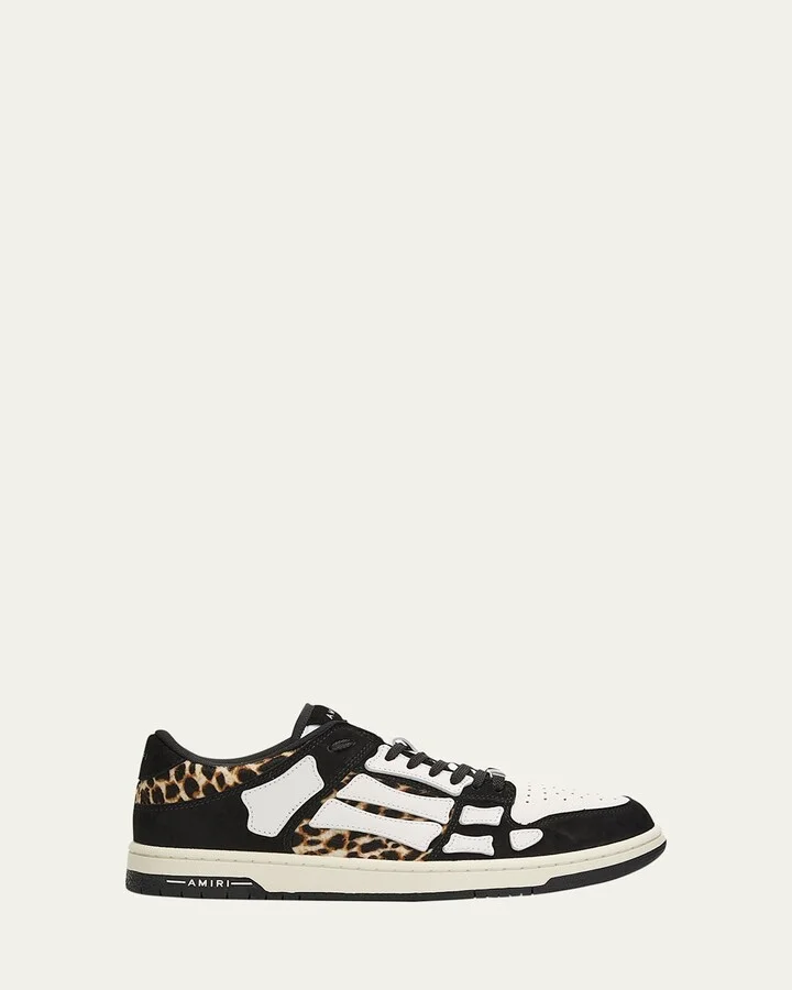 Men's Leopard Skel Low-Top Sneakers