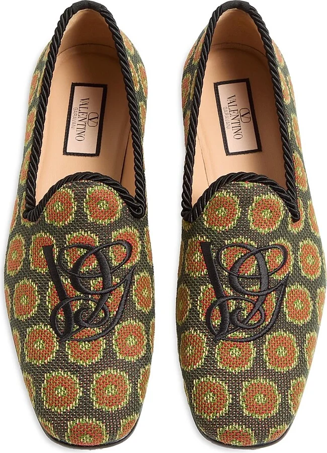 Men's Les Alcôvettes Loafers in Jacquard Fabric - Multicolored - Size 9 - Image 4