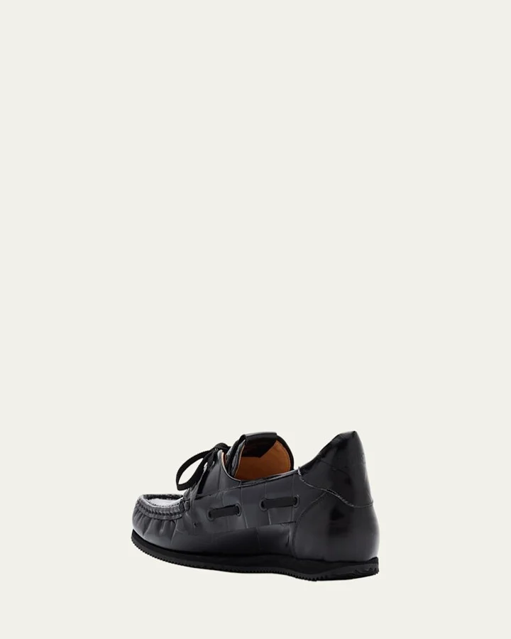 Men's Les Batto Calfskin Boat Shoes - Image 5