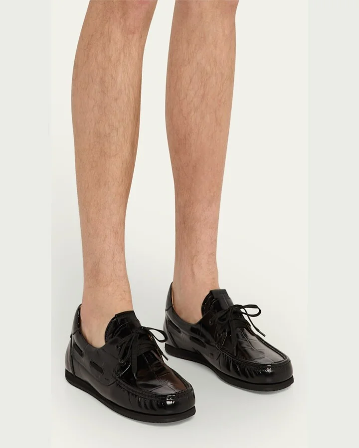 Men's Les Batto Calfskin Boat Shoes - Image 11