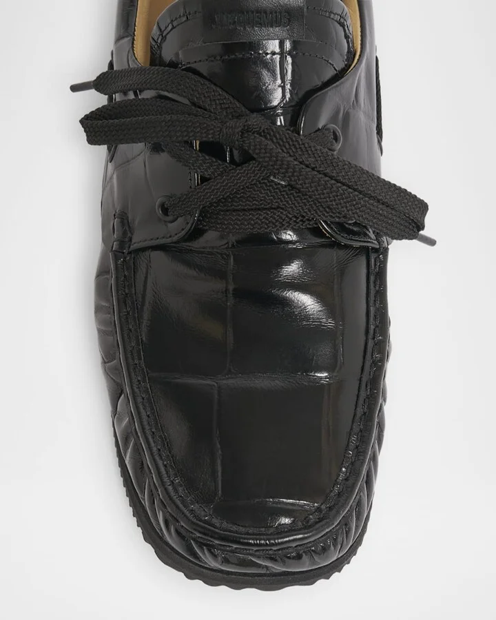 Men's Les Batto Croc-Embossed Leather Boat Shoes - Image 2