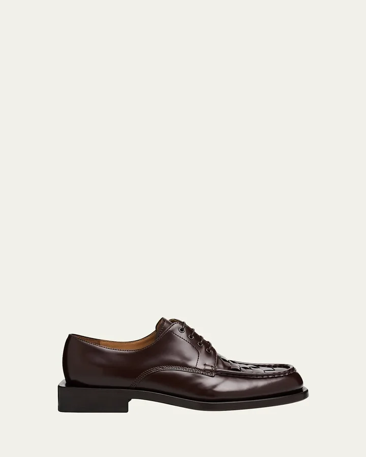 Men's Les Derbies Tressees Calfskin Derby Shoes
