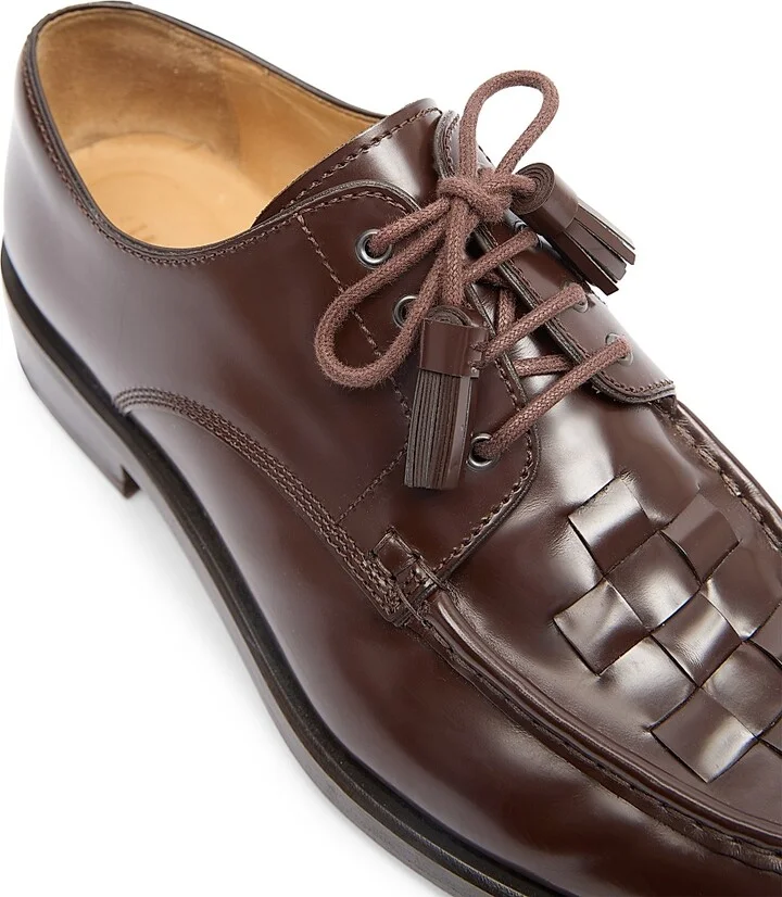 Men's Les Derbies Tressees Leather Derbys - Dark Brown - Size 8 - Image 5