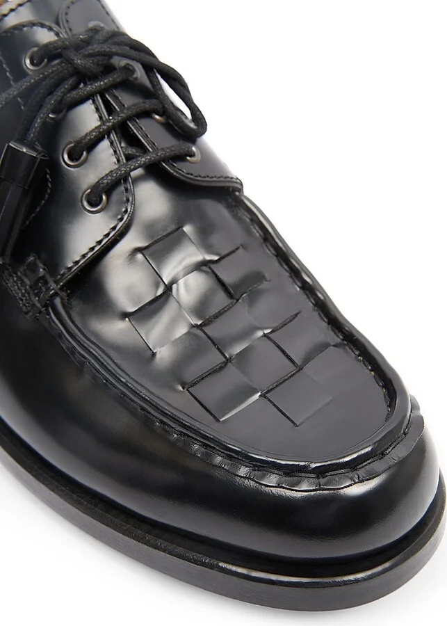 Men's Les Derbies Tressees Leather Derbys - Dark Brown - Size 8 - Image 9