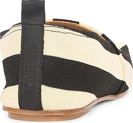 Men's Les Espadrilles Striped Canvas Loafers - Beige Black - Size 7 - Image 3
