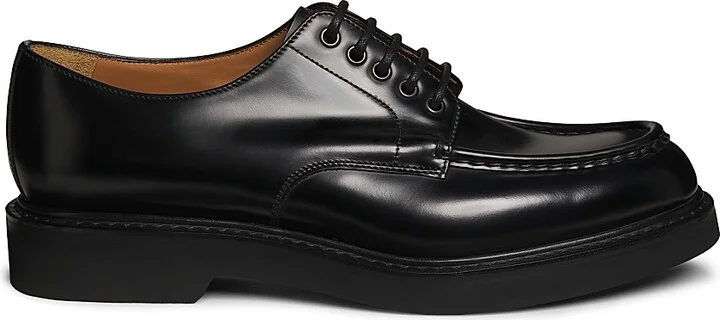 Men's Letchworth Leather Derbys - Black - Size 8.5