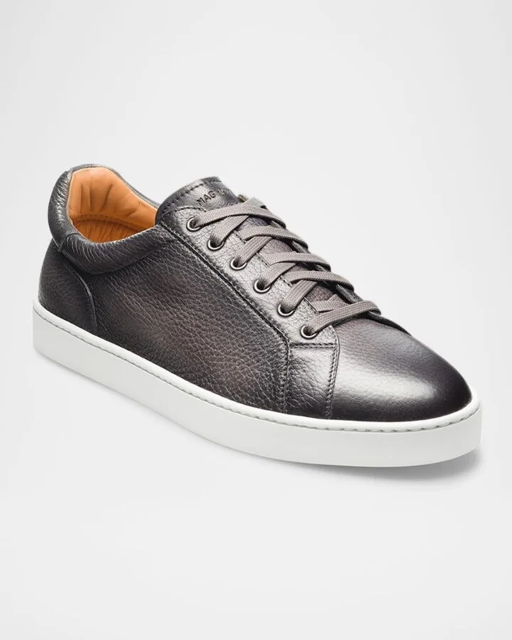 Men's Leve Soft Leather Low-Top Sneakers - Image 4