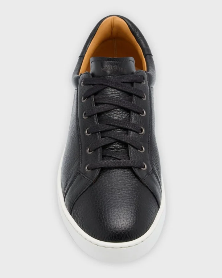 Men's Leve Soft Leather Low-Top Sneakers - Image 9