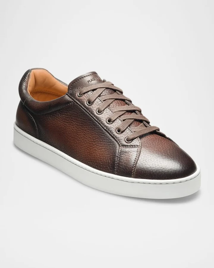 Men's Leve Soft Leather Low-Top Sneakers - Image 11