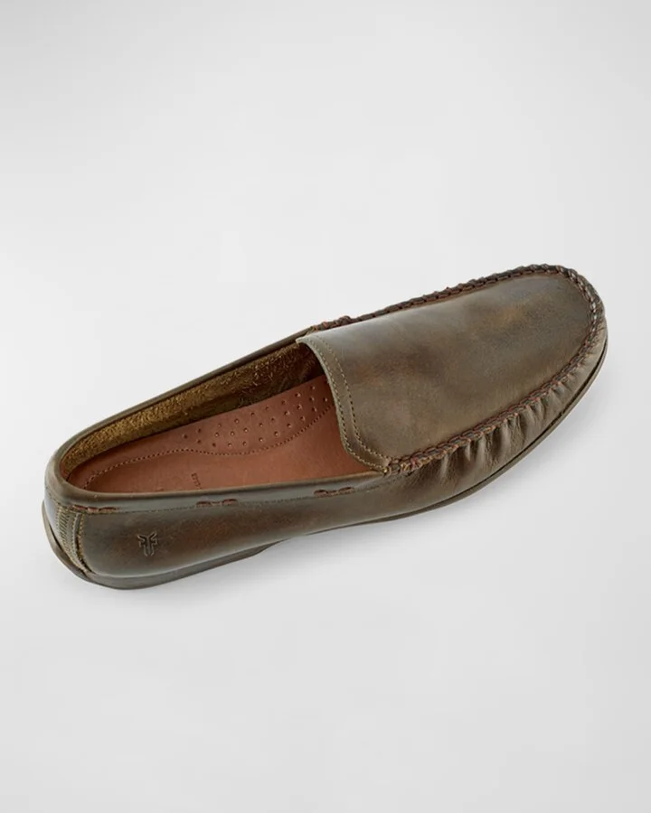 Men's Lewis Leather Venetian Loafers - Image 2