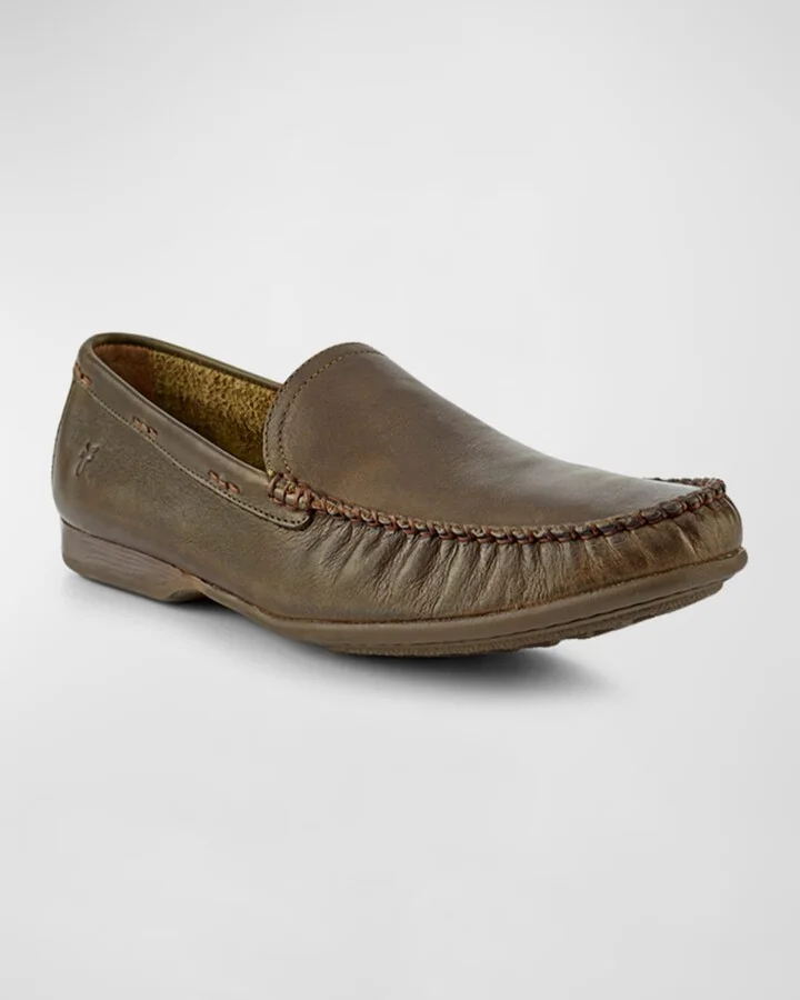 Men's Lewis Leather Venetian Loafers - Image 4