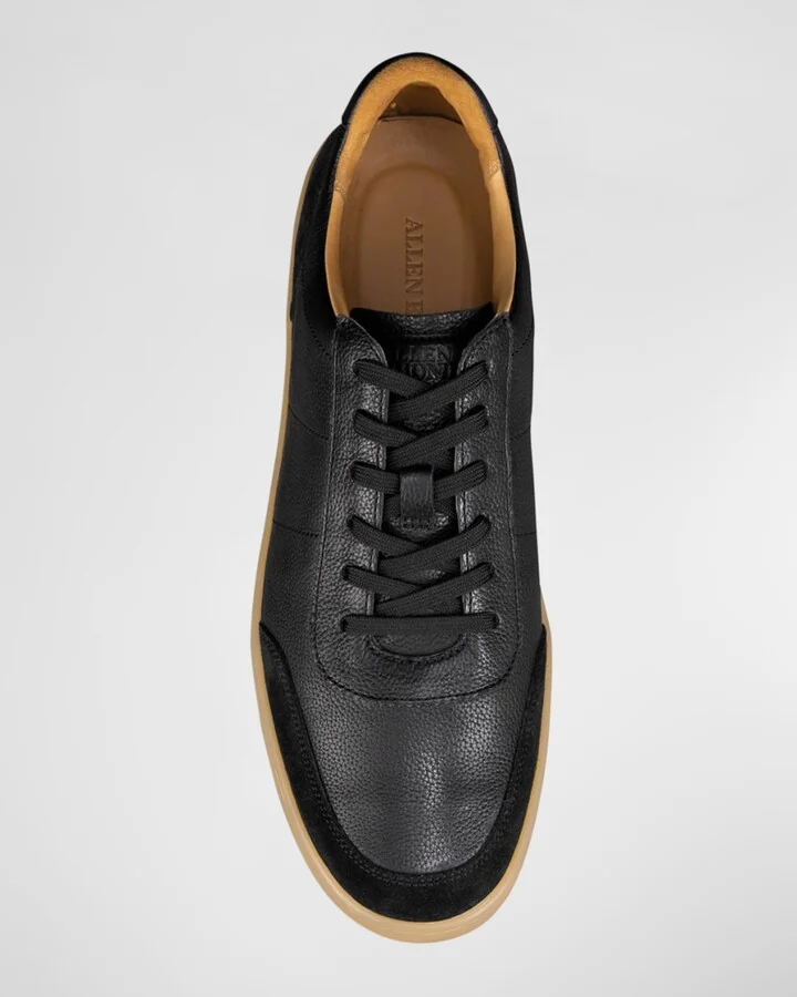 Men's Liam Grained Leather Low-Top Sneakers - Image 2