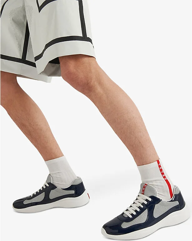 Mens Light Blue America's Cup Leather and Mesh Trainers Eur 44.5 / 10.5 Uk Men - Image 3