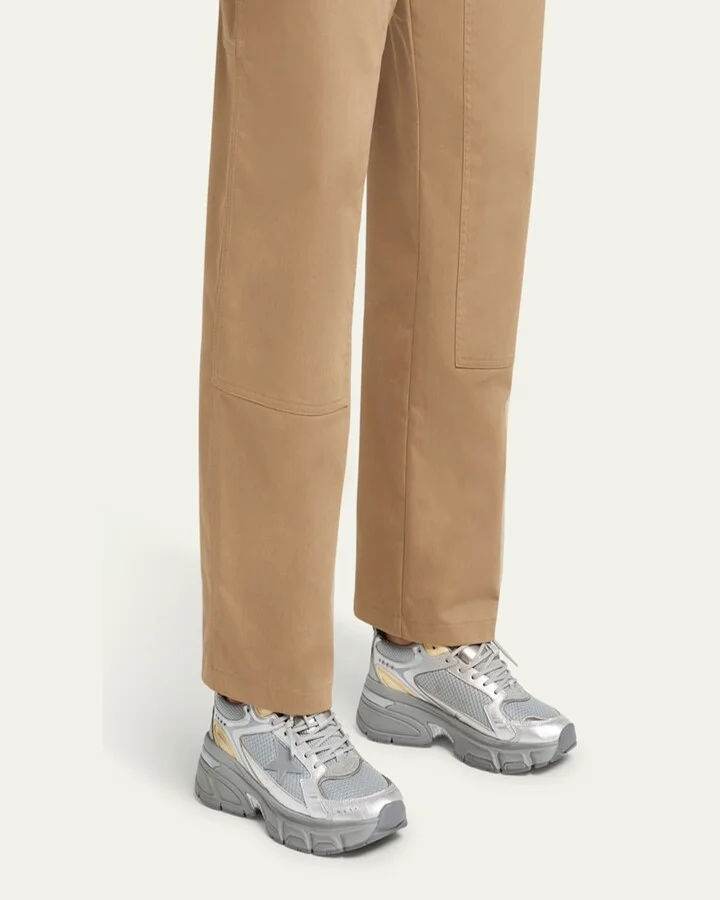 Men's Lightstar Mesh and Leather Runner Sneakers - Image 6