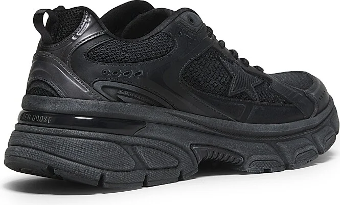 Men's Lightstar Net & Leather Low-Top Sneakers - Black - Size 6 - Image 3