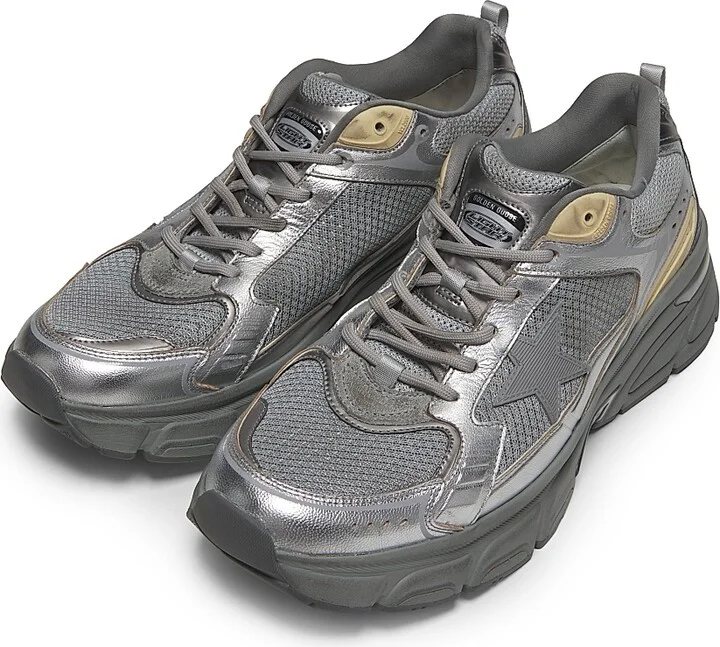 Men's Lightstar Net & Leather Low-Top Sneakers - Black - Size 6 - Image 9