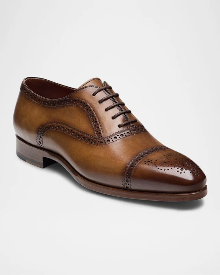 Men's Lincoln Brogue Leather Oxfords - Image 3