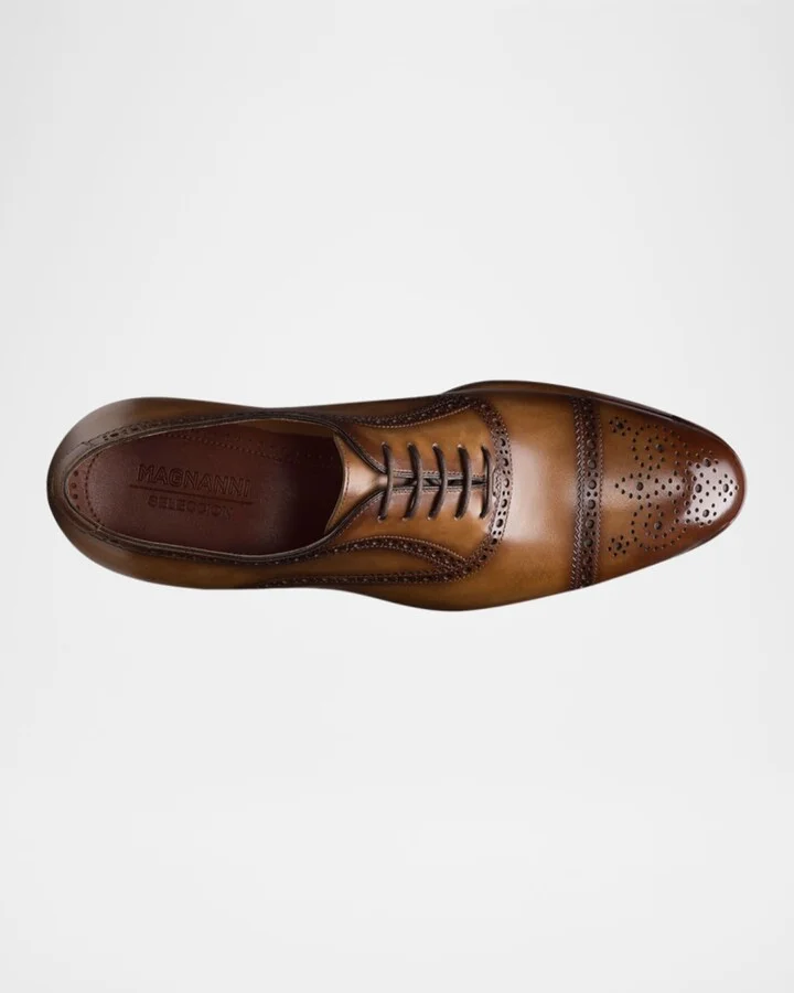 Men's Lincoln Brogue Leather Oxfords - Image 5