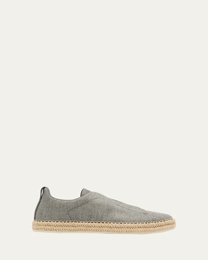 Men's Linen-Blend Triple Stitch Espadrilles