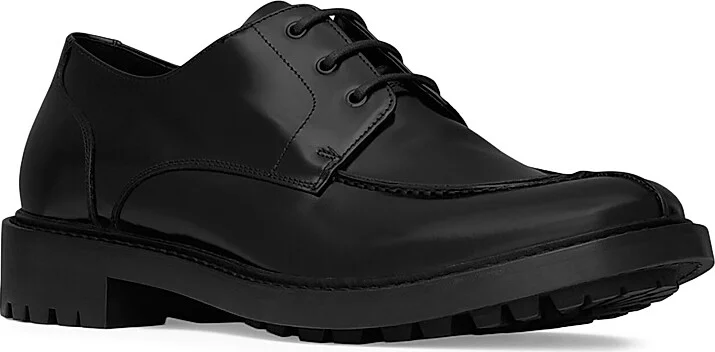 Men's Lino Derbies in Smooth Leather - Black - Size 9 - Image 2