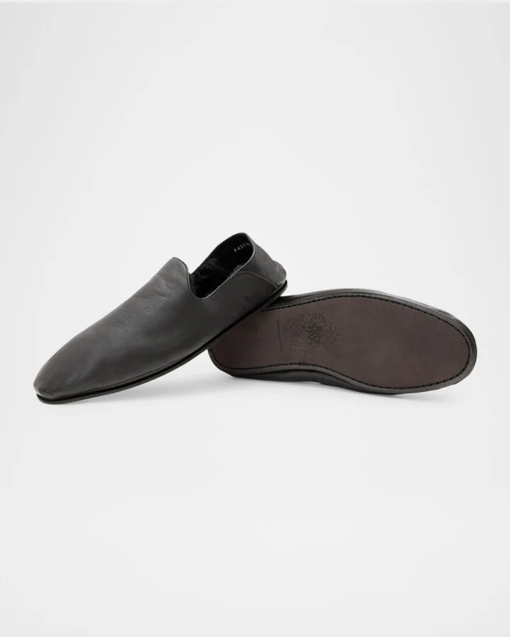 Men's Lodge Shearling-Lined Leather Moccasins - Image 3