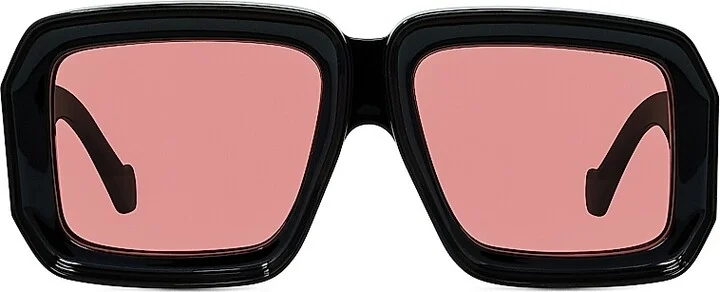 Men's LOEWE x Paula's Ibiza 56MM Oversized Square Sunglasses - Shiny Black Rose - Image 2