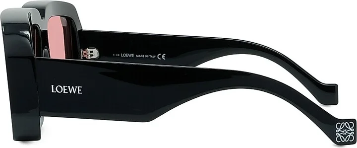 Men's LOEWE x Paula's Ibiza 56MM Oversized Square Sunglasses - Shiny Black Rose - Image 5
