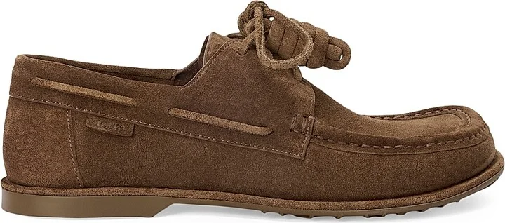 Men's LOEWE x Paula's Ibiza Campo Suede Boat Shoes - Brown - Size 8